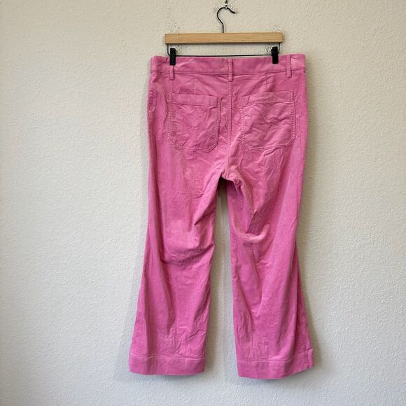 J.CREW Lizzie Patch Pocket Corduroy Pants Pink High Rise Wide Leg - Picture 2 of 14